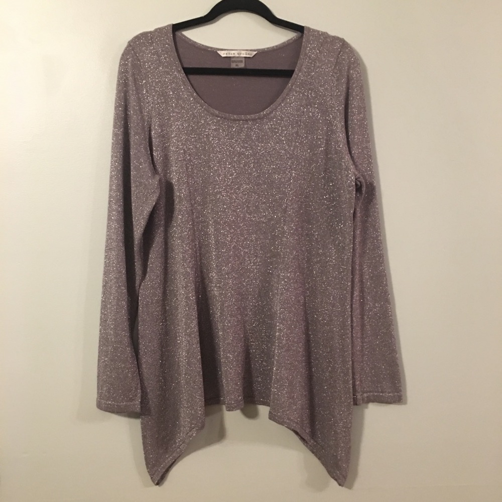 Peter Nygard Sharkbite Sweater with Silver Thread